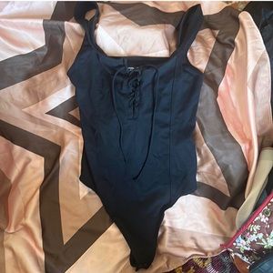 Abercrombie and Fitch lace up bodysuit
